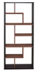 Estantería negra y de nogal de 6 estantes de estilo moderno popular de Amazon