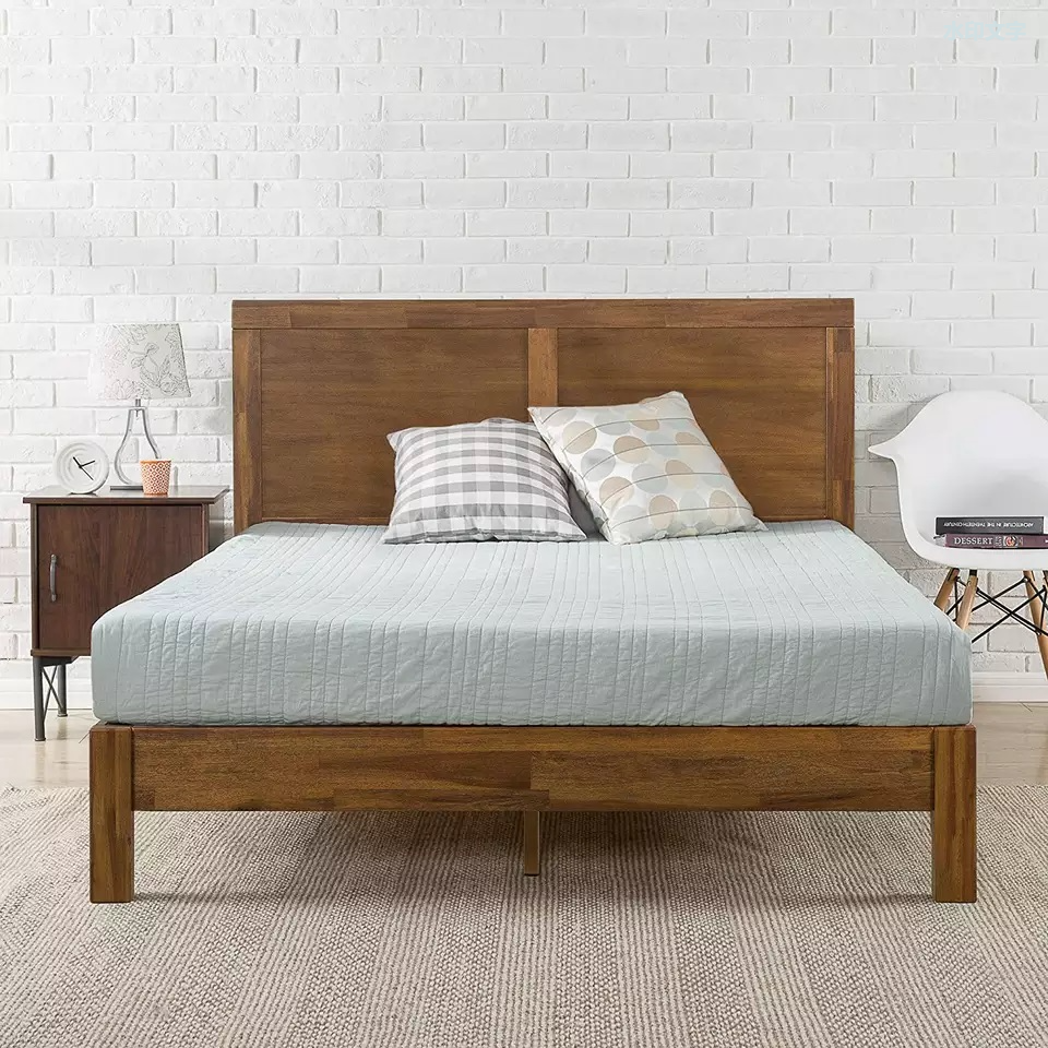 Muebles de dormitorio para el hogar, marco de cama de MDF moderno, cama King de madera
