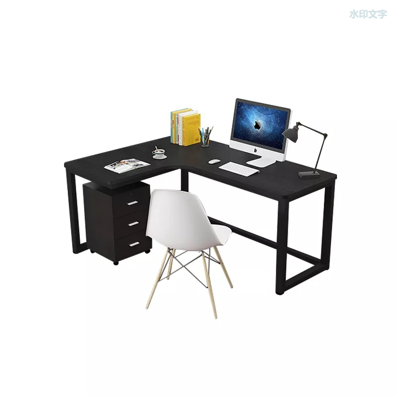 Escritorio esquinero blanco con almacenamiento, escritorio de oficina, escritorio esquinero en forma de U para oficina en casa, escritorio en forma de L
