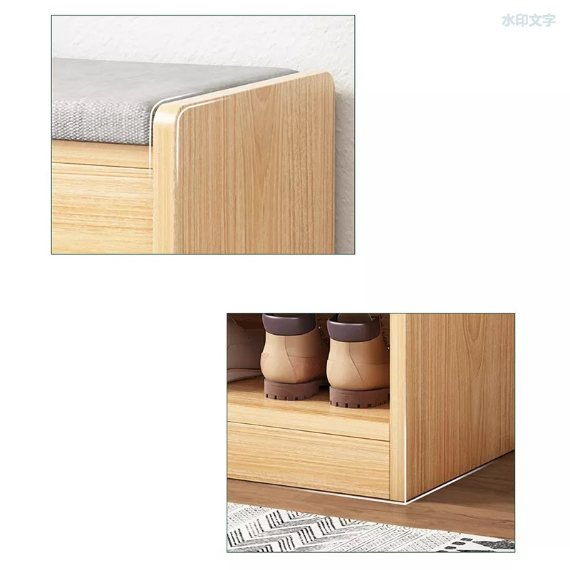 Zapatero de madera de diseño moderno, gabinete de almacenamiento delgado multicapa, Zapatero Simple, banco para sofá, ensamblado Diy 