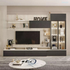 El nuevo modelo utilizó el soporte blanco TV del color de la pared del diseño del gabinete de TV montado en la pared del MDF para la sala de estar